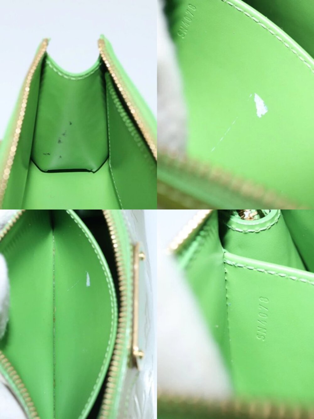 LOUIS VUITTON Monogram Vernis Trousse cosmetics Pouch Green M93649 Auth bs33617 - Picture 14 of 15